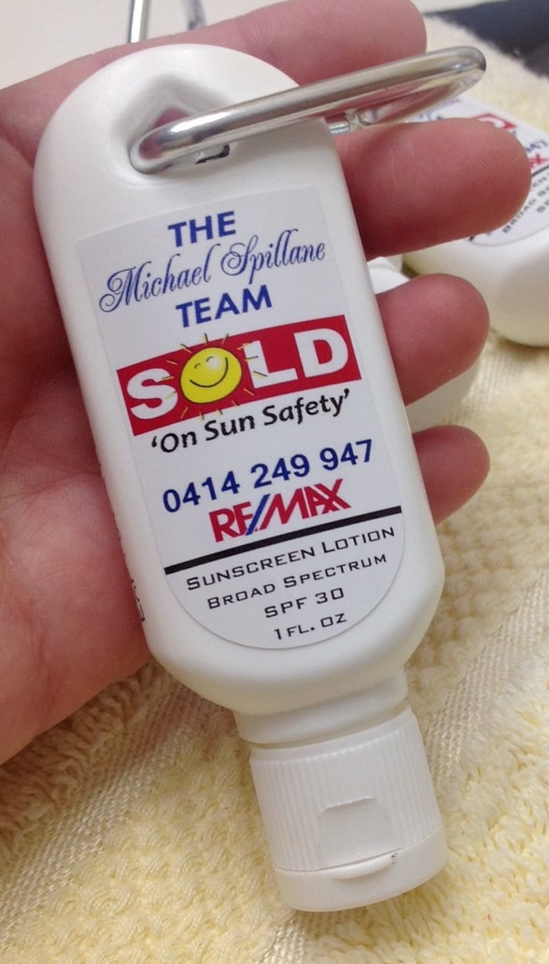 Personalized Logo Sunscreen Favor SPF 30 With Clip, Company Logo ...