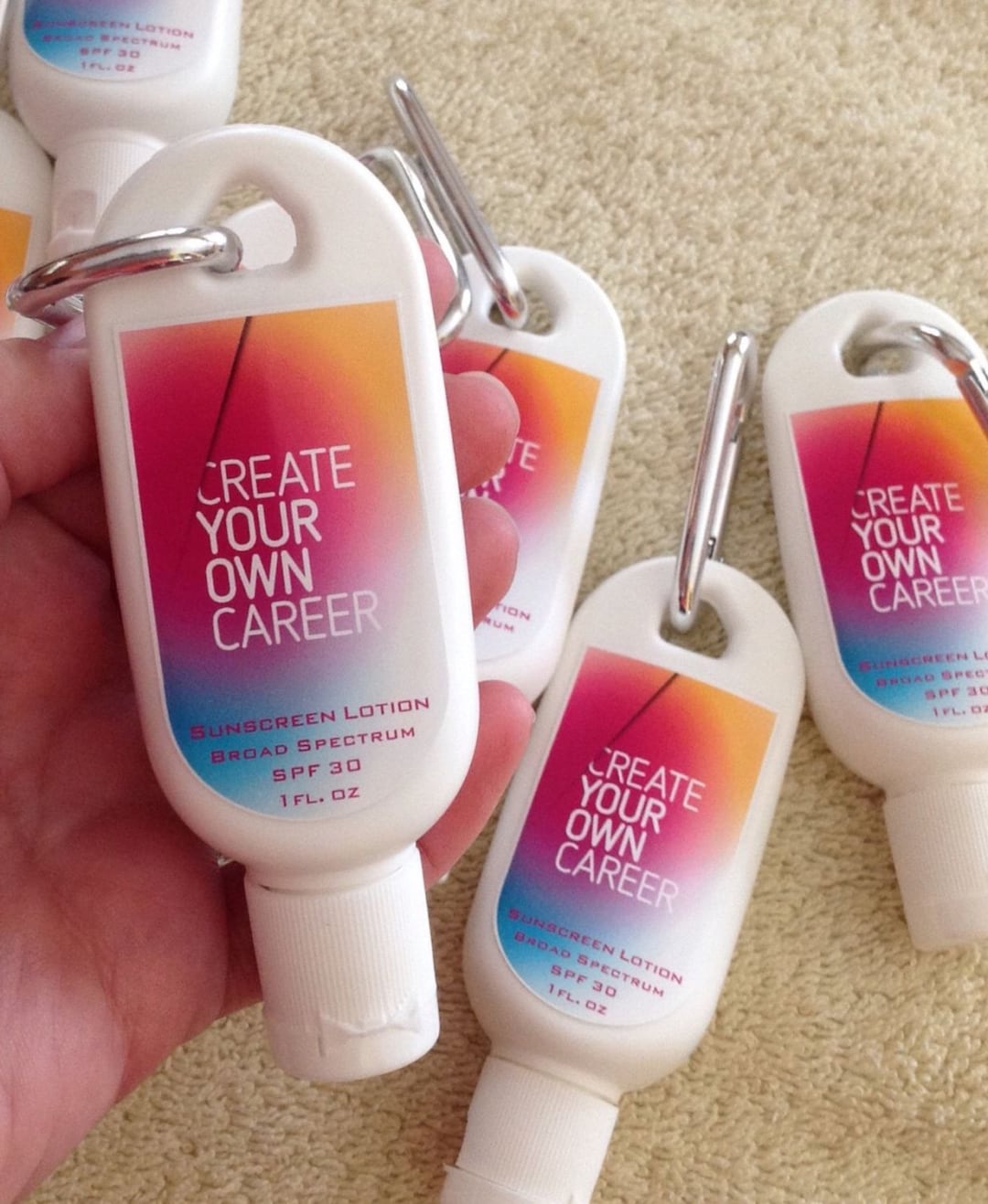Personalized Logo Sunscreen Favor SPF 30 With Clip, Company Logo ...