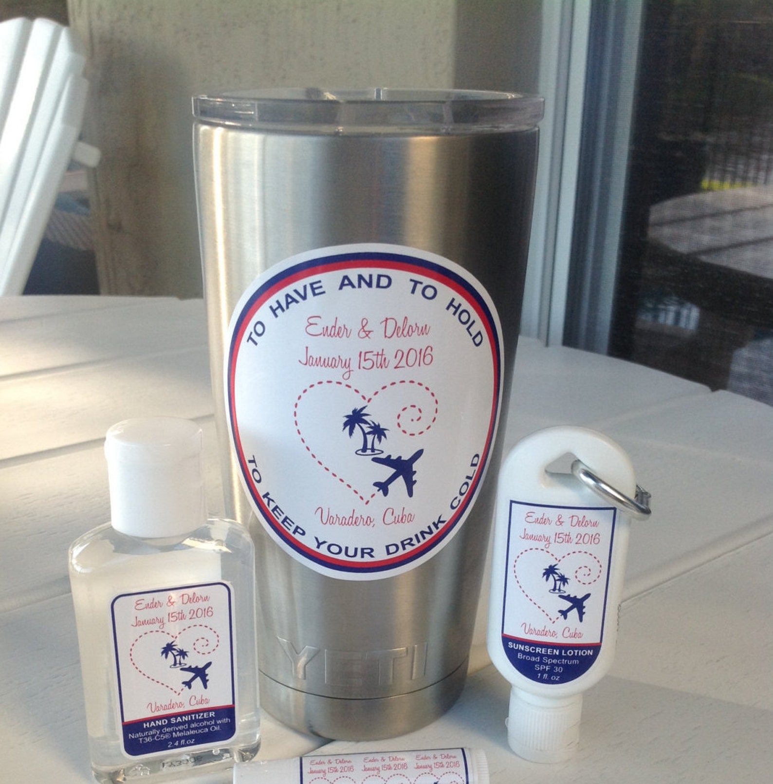 Personalized 3x3 Yeti Tumbler Waterproof Labels Wedding Etsy