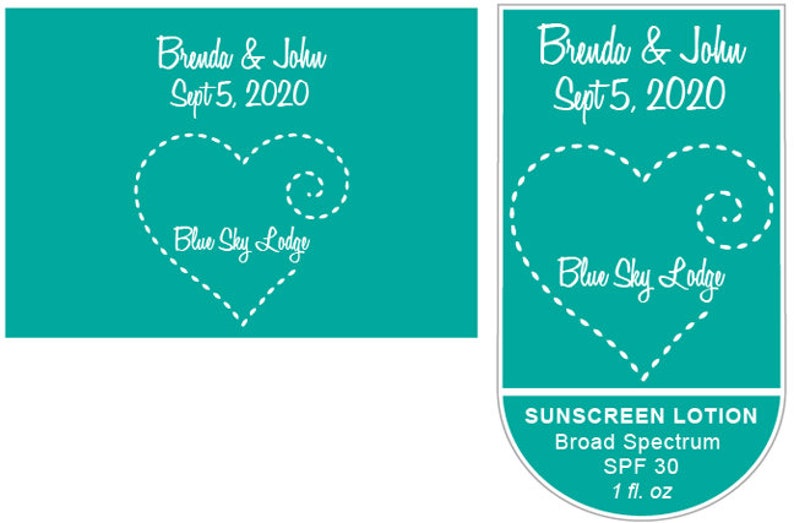 Personalized Destination Wedding 1oz 2oz SPF30 Sunscreen All Natural Lip Balm Favor Set Beach Wedding Custom Sunscreen Lip Balm Favors 5 EA image 5