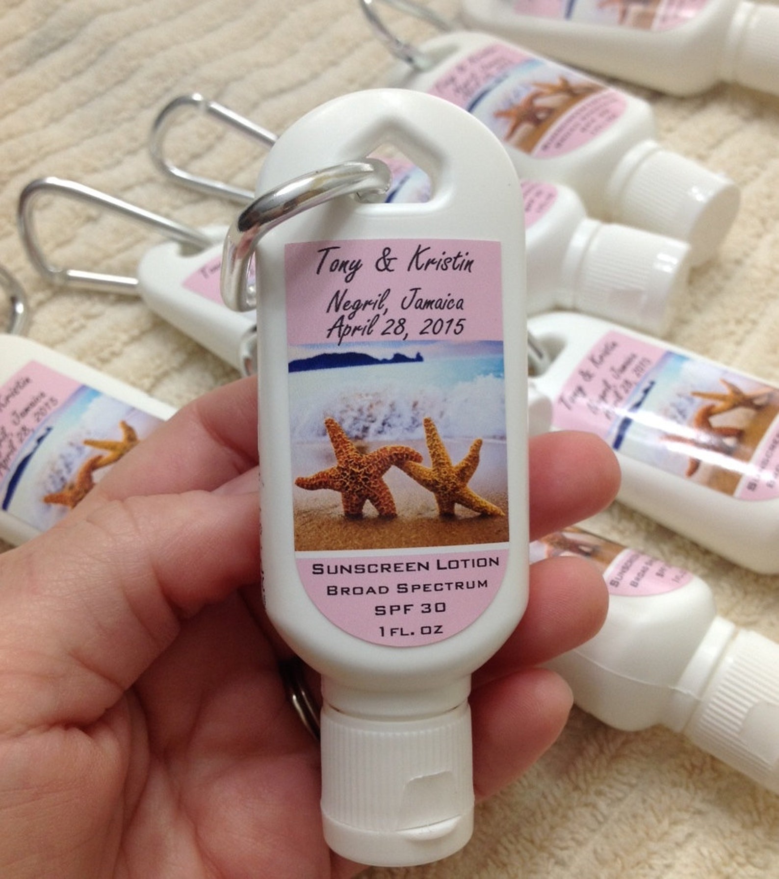Personalized Wedding Sunscreen Favor SPF30 1oz 2oz Clip Etsy