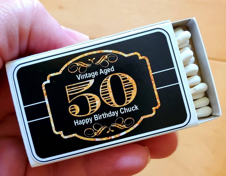 Custom Matchboxes with Labels Matchbox Birthday Party Favor image 2