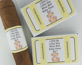 Personalized Baby Shower Reveal Cigar Labels Matchbox Set Reveal Party Cigar Labels Matchbox Favor Baby Shower Matchbox Cigar Label Sets