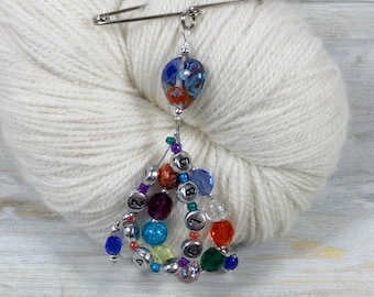 Beaded Abacus Row Counter/Shawl Pin
