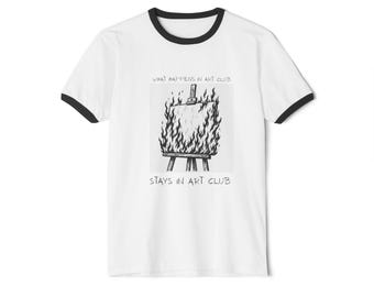 What happens in art club stays in art club ringer shirt