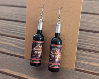 Red Wine Bottle Earrings