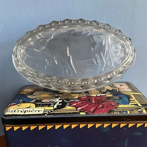 Cow Glass Butter Dish Tray. Cow Motif