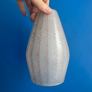 Vintage Ceiling Light. Pale Pink Pendant Light. Milk Glass