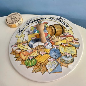 Français plateau plateau de fromages manche en bois France Carte