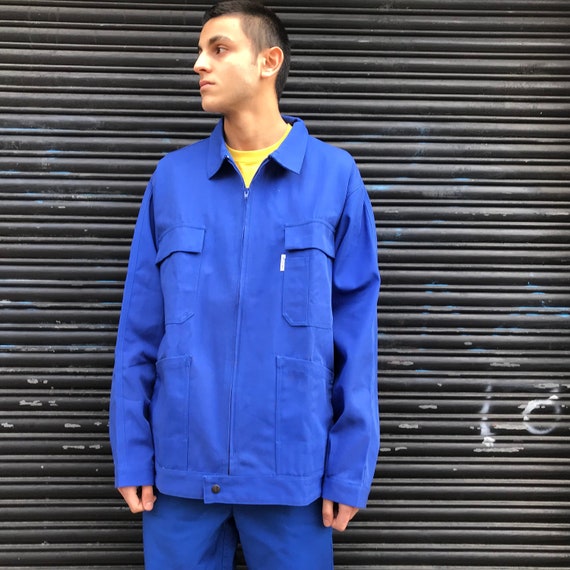XXL Blue Molinel French Workwear Zip Jacket