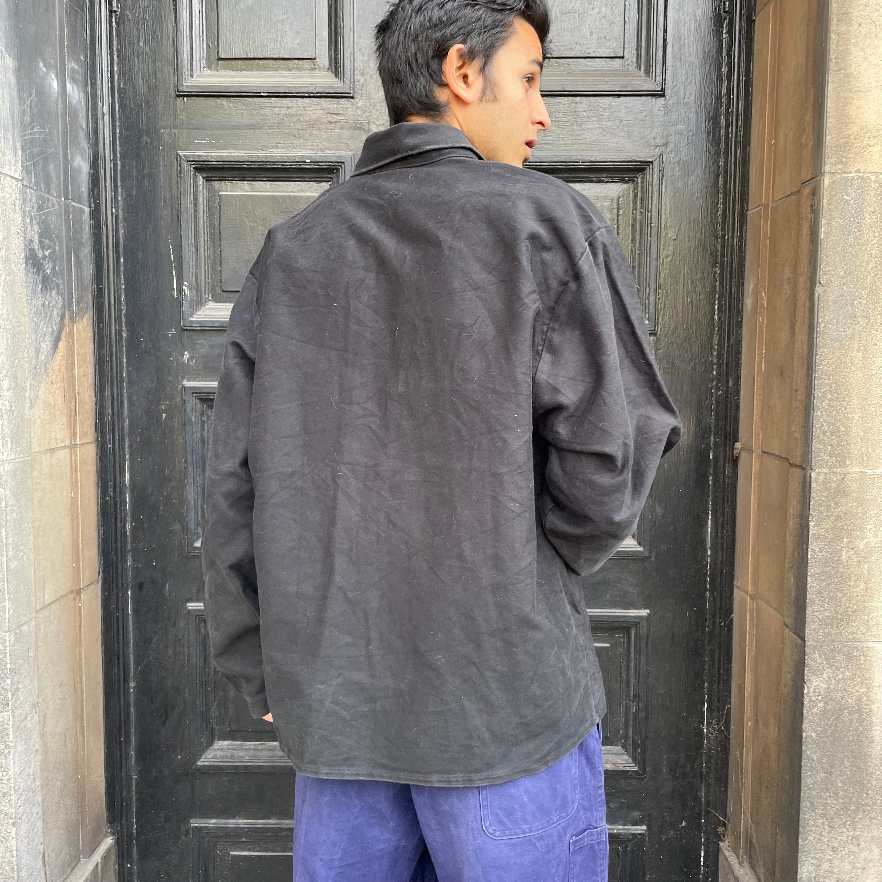 配送員設置送料無料 Navy - Comoli COMOLI Jacket MOLESKIN Work WORK