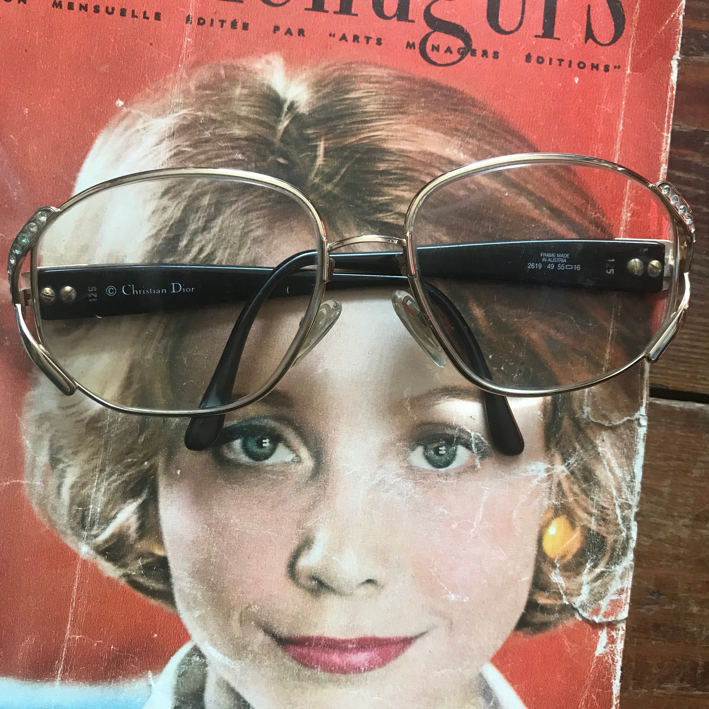 VTG Christian Dior 2619 Eyeglasses Gold Burgundy Frame Only Rhinestones Glasses Dior Gold Eyeglass Frames for sale - eBay main image 4