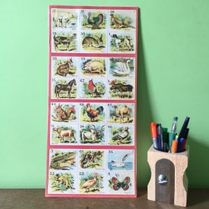 Affiche de l'école française Bon point. Tableau mural animal.