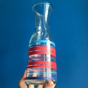 Striped Glass Bottle Water Carafe