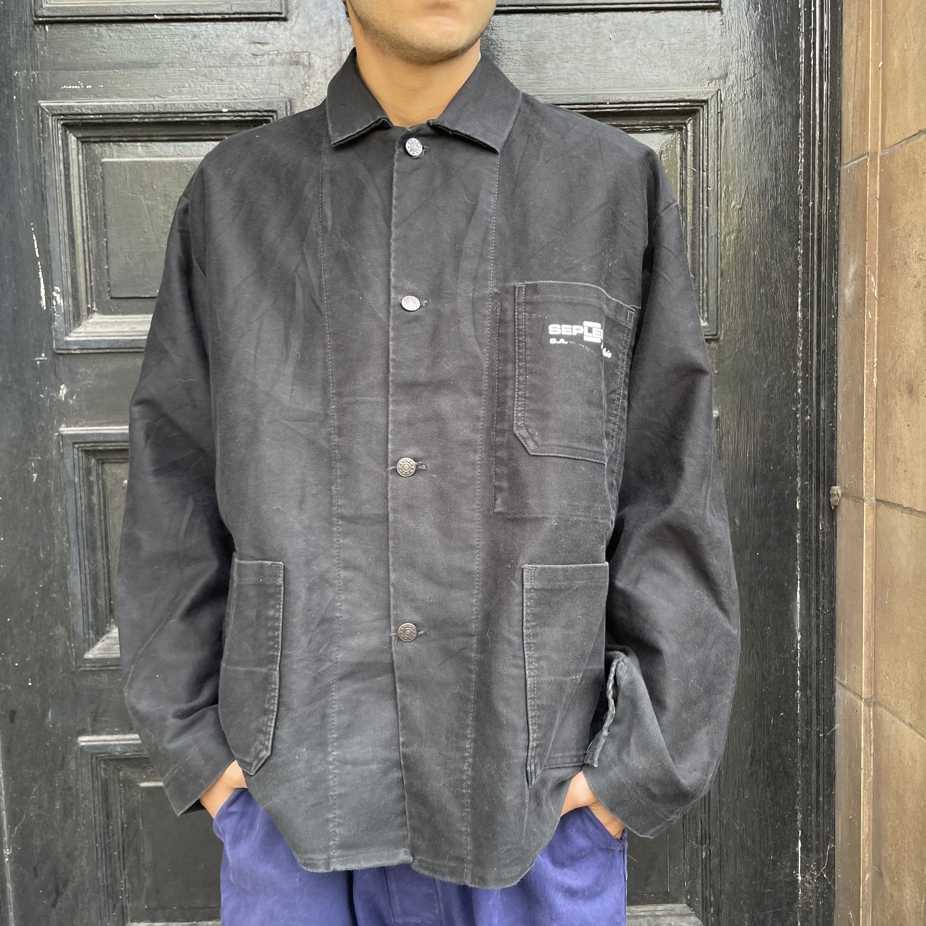 XL Black Moleskin Chore Jacket - Etsy