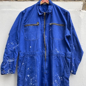 Blue Chore Boiler Suit Coverall Large