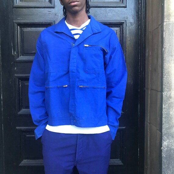 Large French Workwear Jacket. Zip