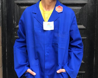 Long Blue Workwear Lab Atelier Coat. XL