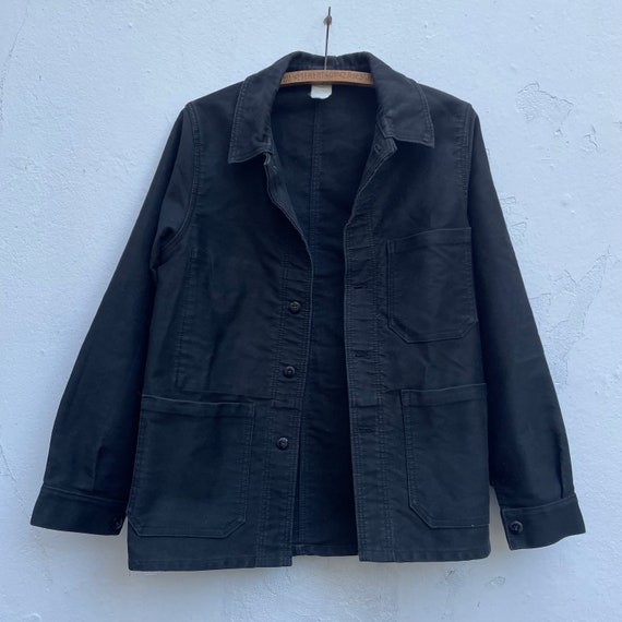 XS Le Laboureur Black Moleskin Chore Jacket - Etsy