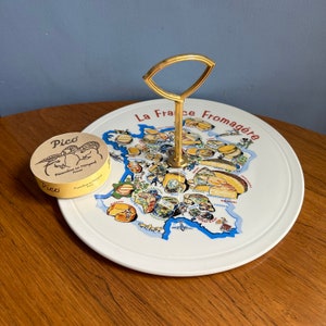Carte Française France Plateau à Fromages Berry Porcelaine