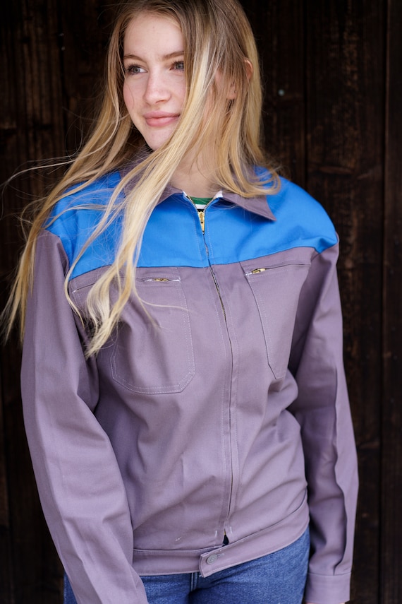 French Workwear Waisted Jacket Small