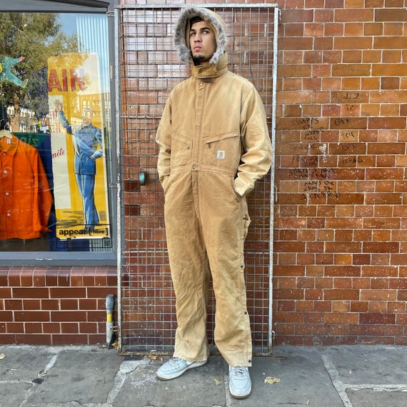 Carhartt Sand Hooded Coveralls Jumpsuit Large 30L Etsy