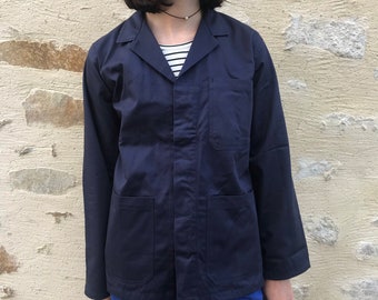 Blazer Style Collar Dark Blue Workwear Jacket - S / XL / XXL