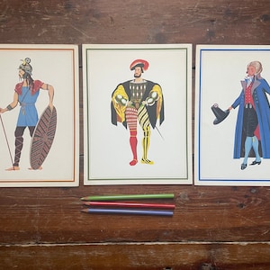 Set of Three French Historical Fashion Prints Menswear