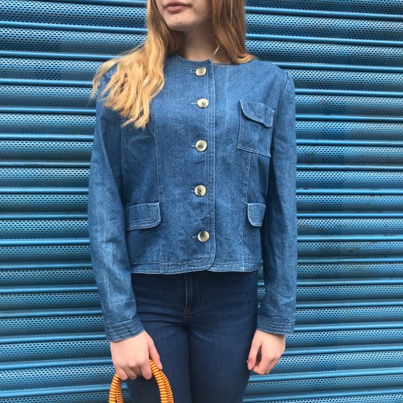 Veste en jean rembourré sale