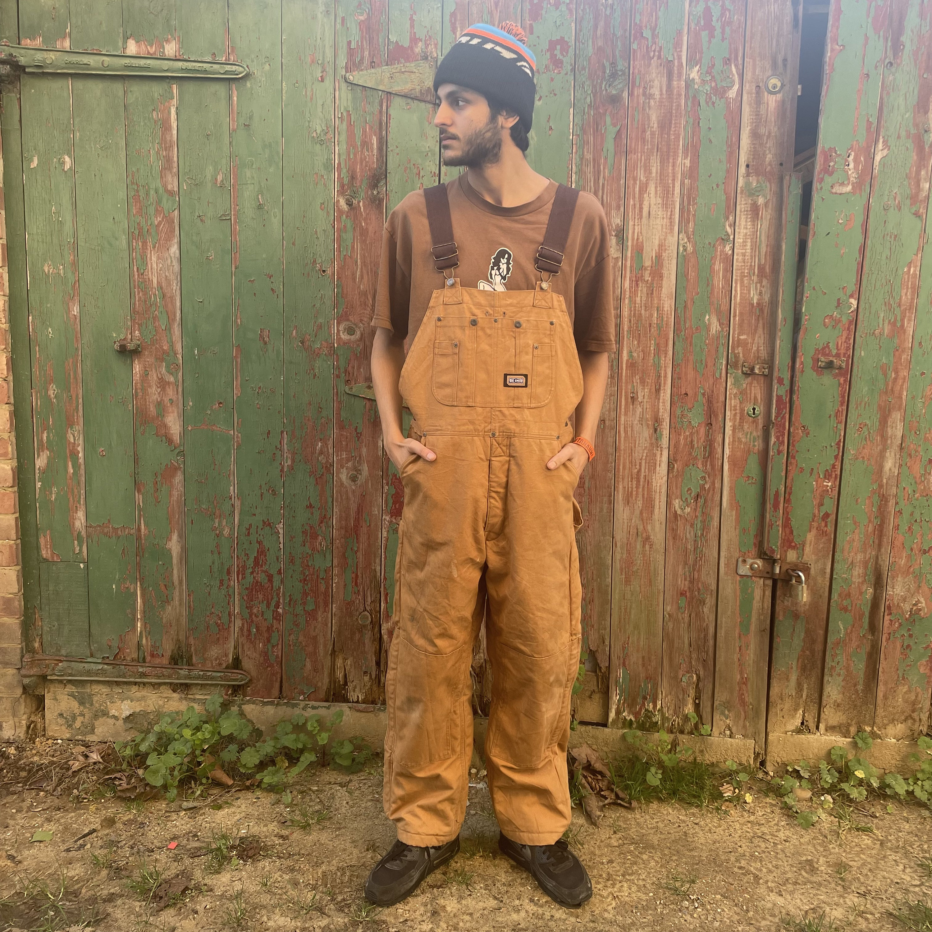 Mens overall shorts black discount