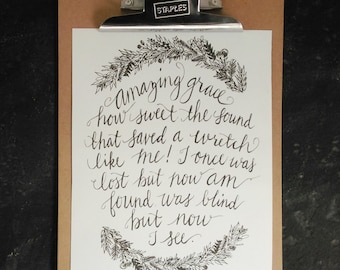 Amazing Grace Print, 8x10 printable, printable gifts for women,