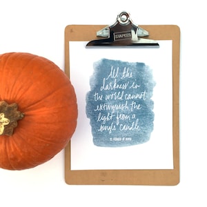 St. Francis of Assisi Quote, Watercolor 8x10 Printable