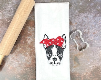 Boston Terrier Gift, Boston Terrier Towel, Dog Lover Towel, Dog Lover Gift, Dog Mom Gift, Custom Boston Terrier Towel
