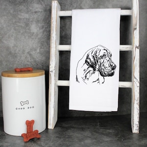 Embroidered Bloodhound Kitchen Towel,  Personalized Dog Lover Gift