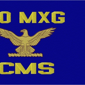 Medium Size (meant for a 13&quot; tall by 19&quot; wide opening) UNHEMMED Single Sided Guidon for Framing as Farewell or Retirement Gift