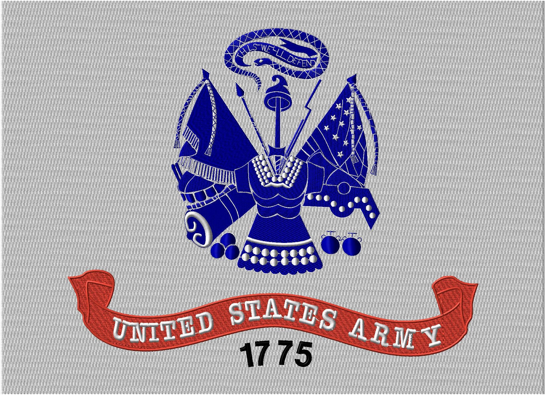 Jednostronna haftowana flaga wojskowa do oprawienia