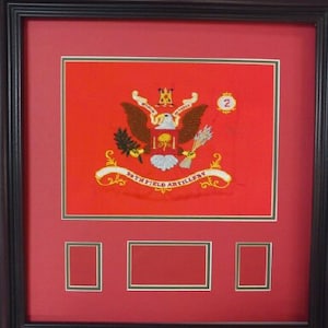 Embroidered Small (8&quot; x 6&quot;) Battalion Colors - Unframed for Retirement or Farewell Gift
