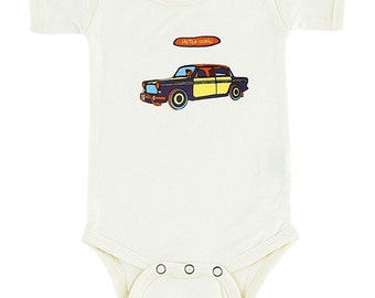 Baby Boy Clothes Soft and Eco-friendly Organic Cotton & Bamboo Baby Onesie Car Meter Down