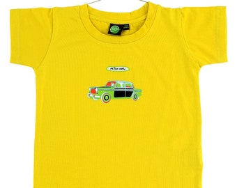 Jungen Tshirt. Auffällig gelb! Umweltfreundliche und weiche Bio-Baumwolle & Bambus Tshirt für Kinder "Meter Down" 2 t-4 t