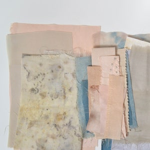 Mystery Natural Dye Mini Scrap Pack | Bundle of Assorted Pieces | Slow Stitch Patchwork Inspiration