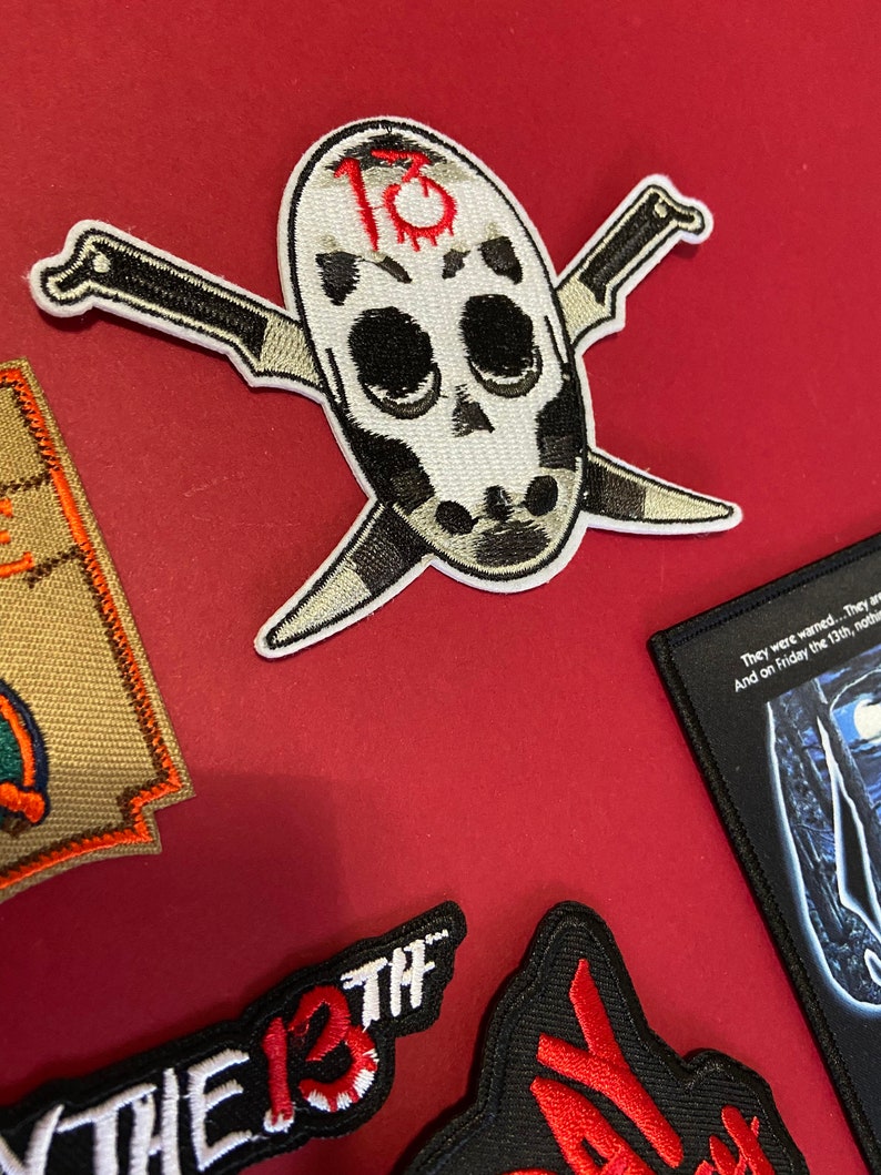 Friday the 13th Embroidered Patch Set: Jason Voorhees Horror Movie ...