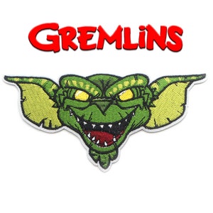 Large Gremlins Cartoon 5&quot; x 3&quot; Patch Christmas Movie Iron on Joe Dante Neca gift