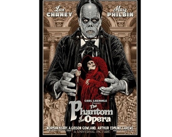 The Phantom Of The Opera 36" x 24" Screenprint by Chris Weston Reg AP NEW MINT Lon Chaney