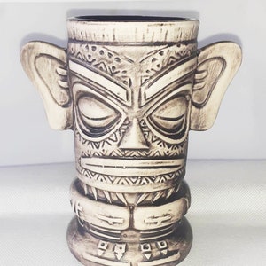 Big Ears Hawaiian Tiki Mug Matte Glaze Dark Wipe 6&quot; x 5&quot; AMAZING Tiki Mug Tiki Soul Co. NEW