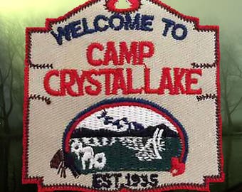 Camp Crystal Lake Sign Friday 13th Horror Movie Jason Vorhees 3.25&quot; Embroidered Patch NEW