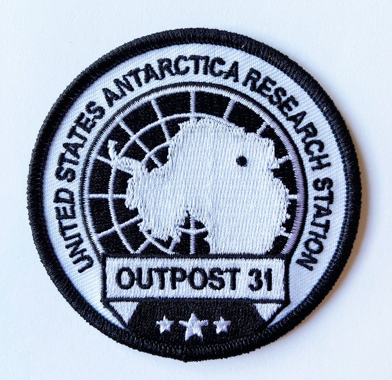 The Thing 1982 Outpost #31 Antarctica Expedition 8cm Movie Patch Sew Iron Kurt Russell image 1