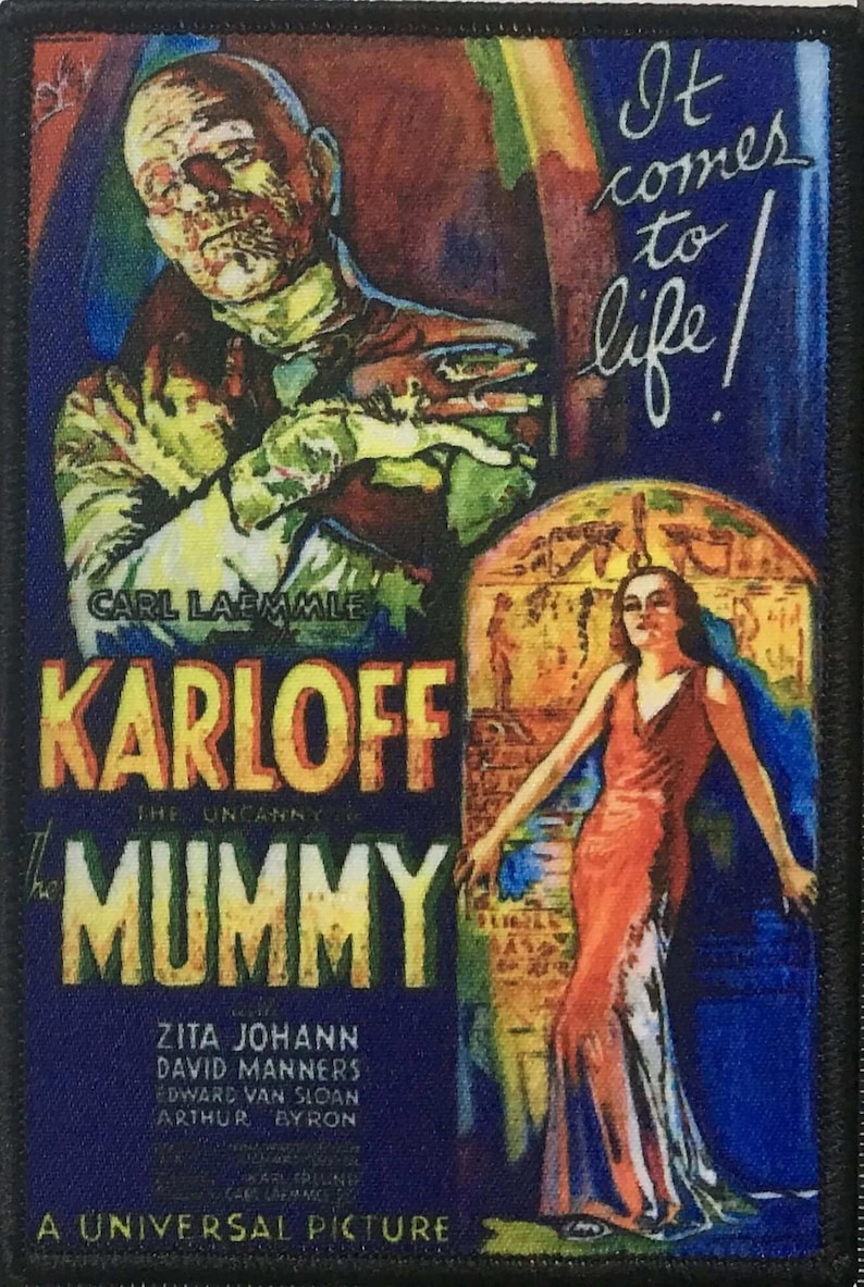 The Mummy Boris Karloff Patch: Classic Horror Movie (8cm X 12cm) - Etsy