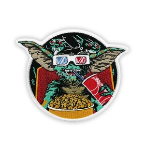 Large Gremlins Christmas 12cm Patch Christmas Movie Iron on Joe Dante Neca gift