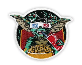 Large Gremlins Christmas 12cm Patch Christmas Movie Iron on Joe Dante Neca gift