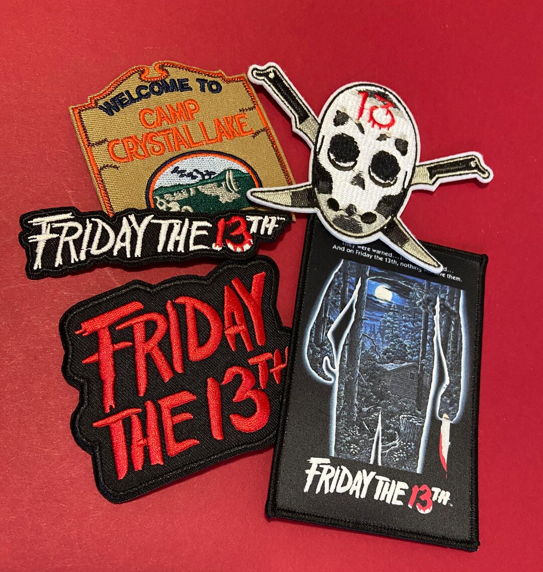 Friday the 13th Embroidered Patch Set: Jason Voorhees Horror Movie ...